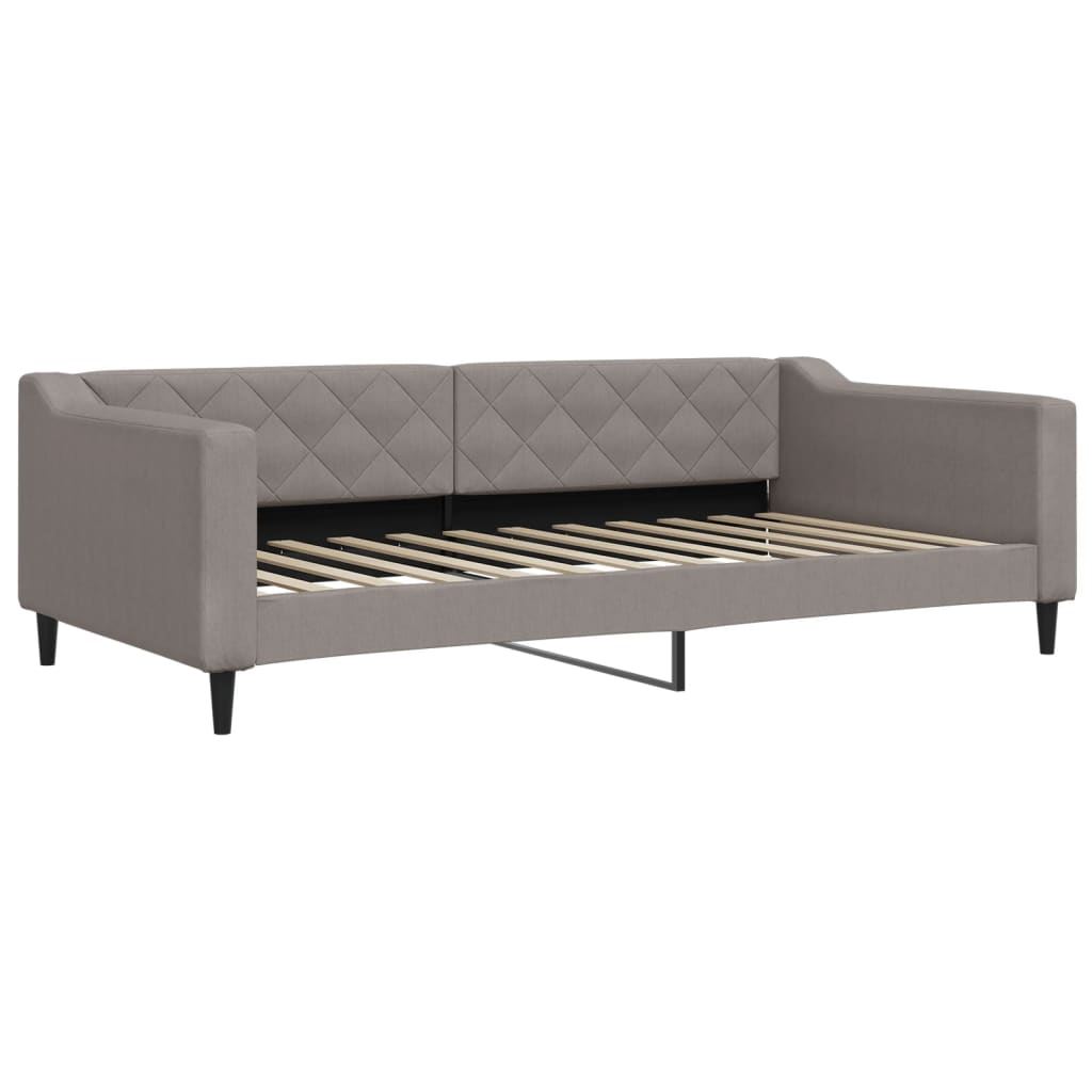 vidaXL Καναπές Κρεβάτι Συρόμενος Taupe 100x200εκ. Υφασμάτινος Συρτάρια
