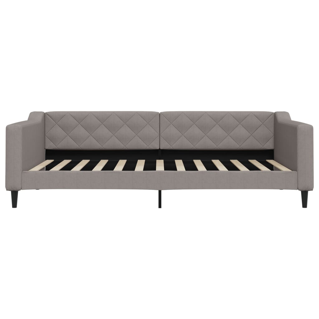 vidaXL Καναπές Κρεβάτι Συρόμενος Taupe 100x200εκ. Υφασμάτινος Συρτάρια