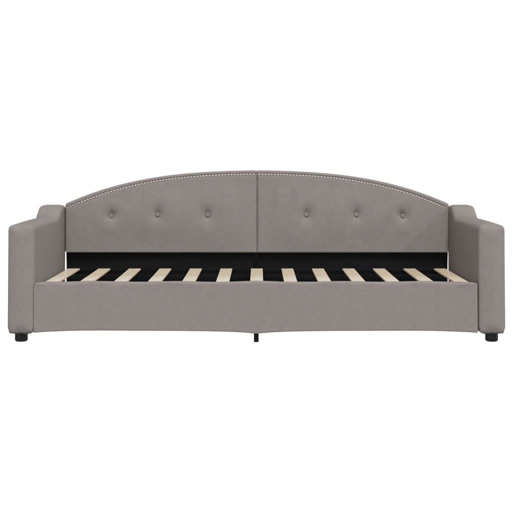 vidaXL Καναπές Κρεβάτι με Στρώμα Taupe 80 x 200 εκ. Υφασμάτινο