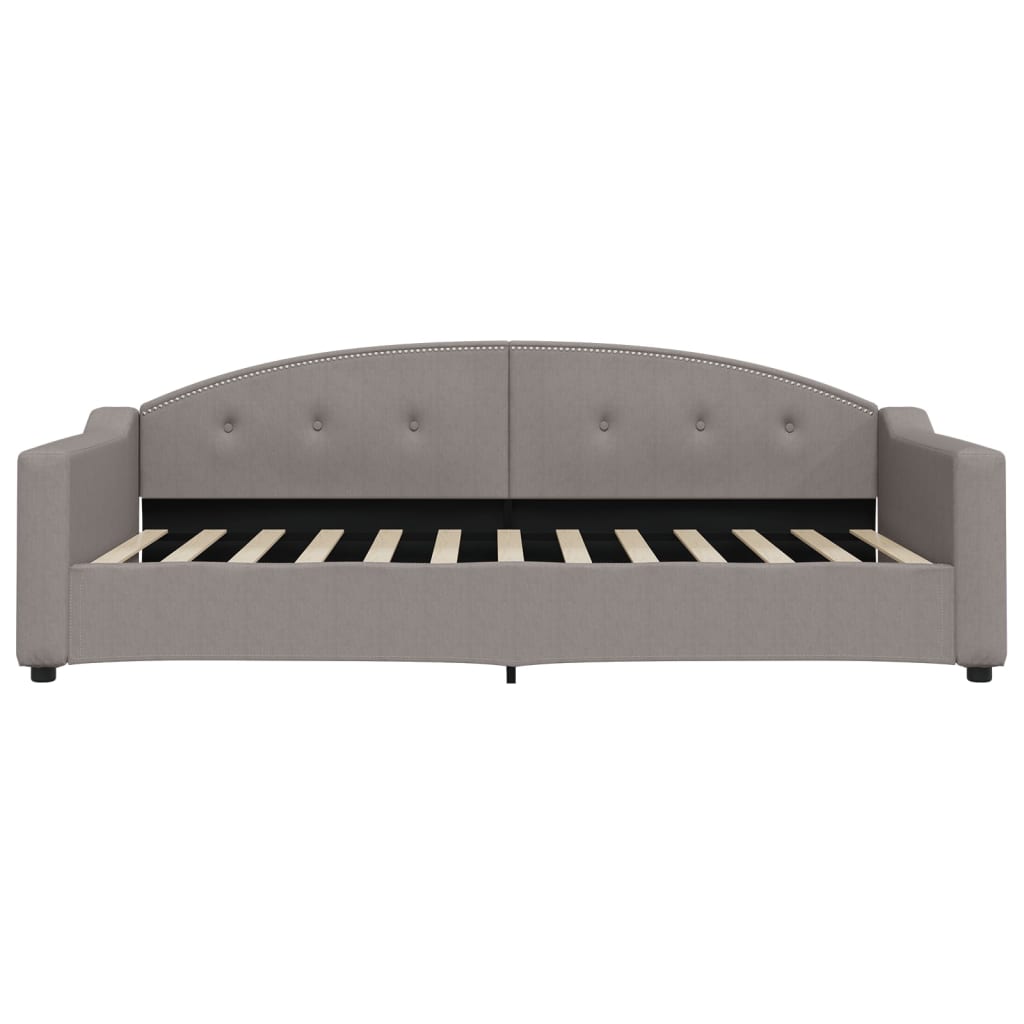 vidaXL Καναπές Κρεβάτι με Στρώμα Taupe 100 x 200 εκ. Υφασμάτινο