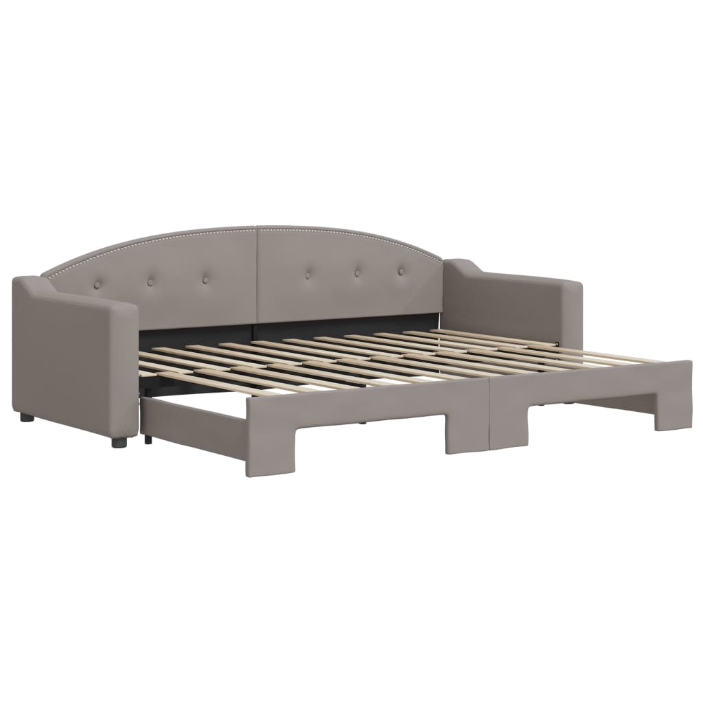 vidaXL Καναπές Κρεβάτι Συρόμενος Taupe 80 x 200 εκ. Υφασμάτινος