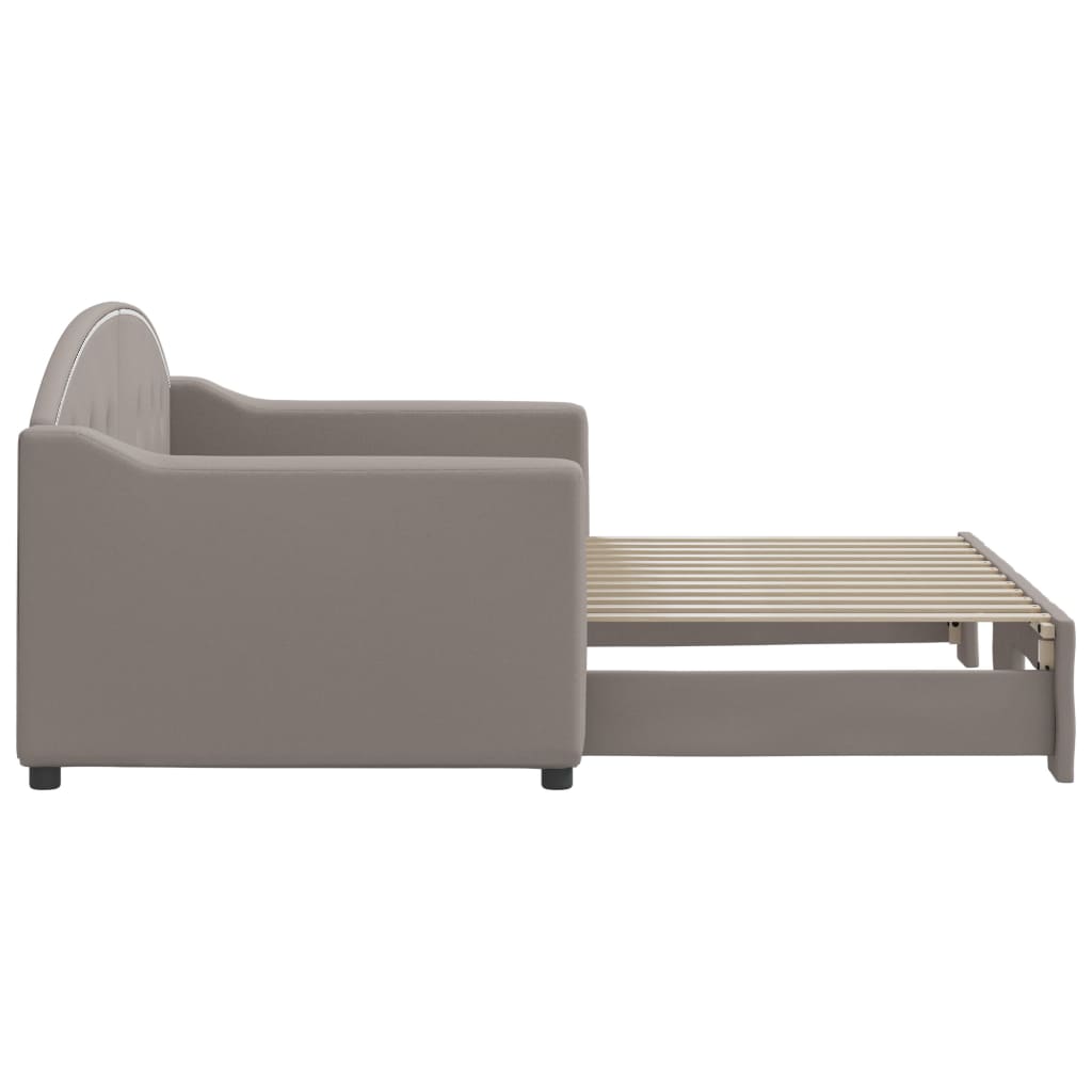 vidaXL Καναπές Κρεβάτι Συρόμενος Taupe 80 x 200 εκ. Υφασμάτινος