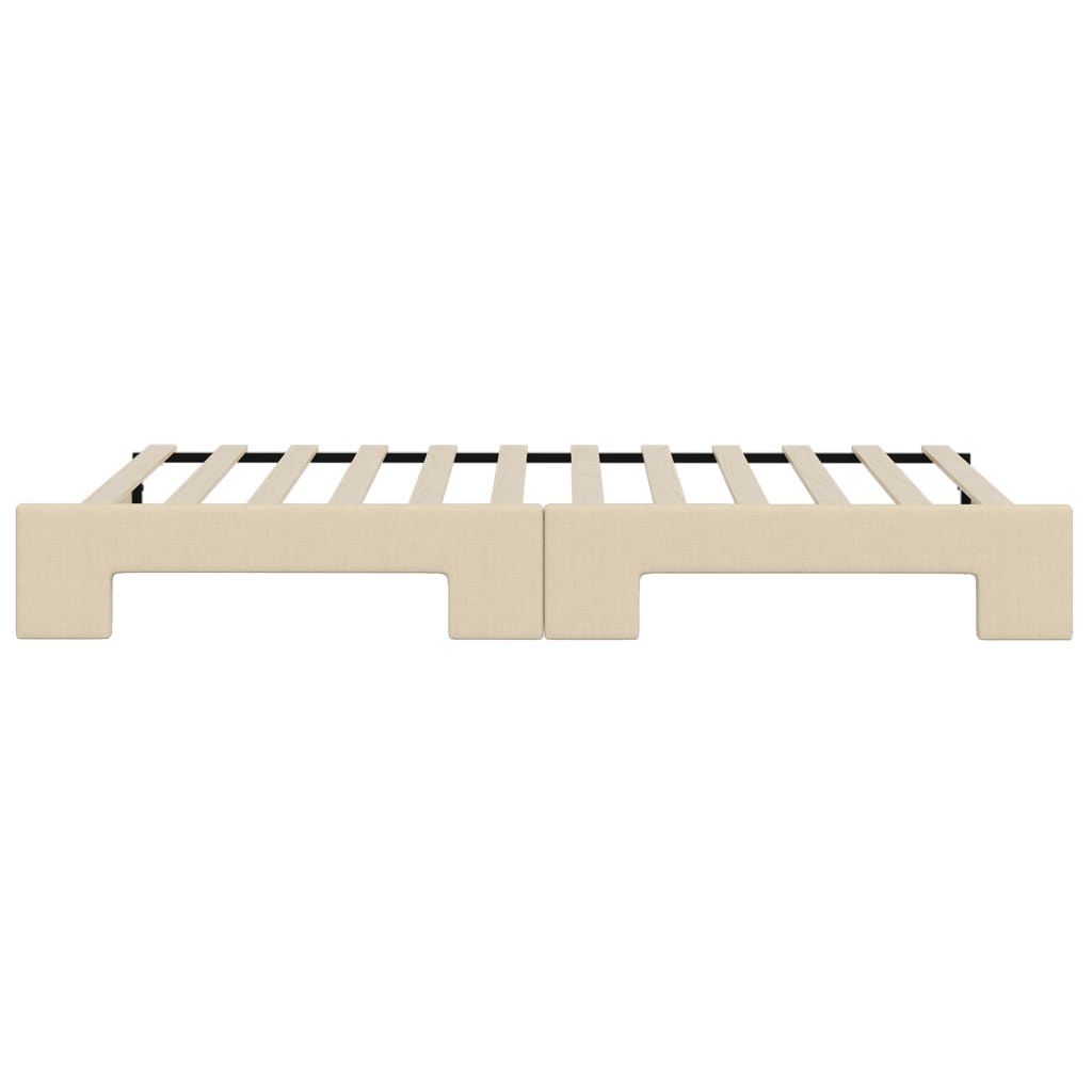 vidaXL Καναπές Κρεβάτι Συρόμενος Κρεμ 100 x 200 εκ. Υφασμάτινος