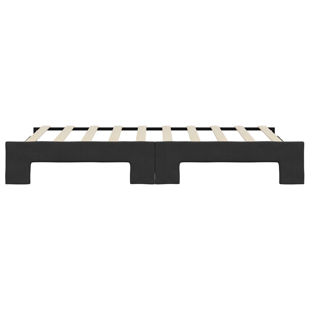 vidaXL Καναπές Κρεβάτι Συρόμενος Μαύρος 90x190 εκ. Ύφασμα