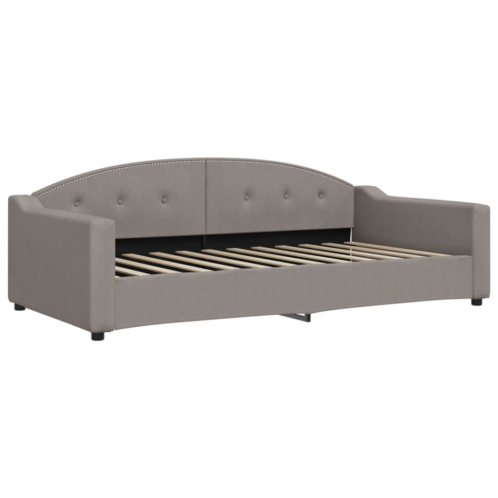 vidaXL Καναπές Κρεβάτι Συρόμενος Taupe 100x200εκ. Υφασμάτινος Στρώματα