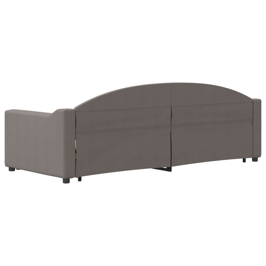 vidaXL Καναπές Κρεβάτι Συρόμενος Taupe 80x200 εκ. Υφασμάτινος Συρτάρια