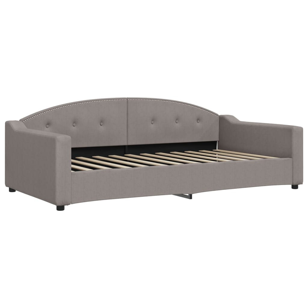 vidaXL Καναπές Κρεβάτι Συρόμενος Taupe 100x200εκ. Υφασμάτινος Συρτάρια