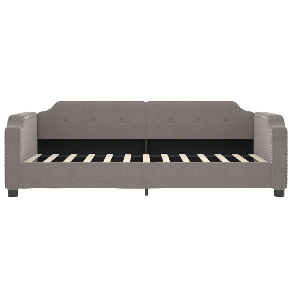 vidaXL Καναπές Κρεβάτι με Στρώμα Taupe 90 x 200 εκ. Υφασμάτινο