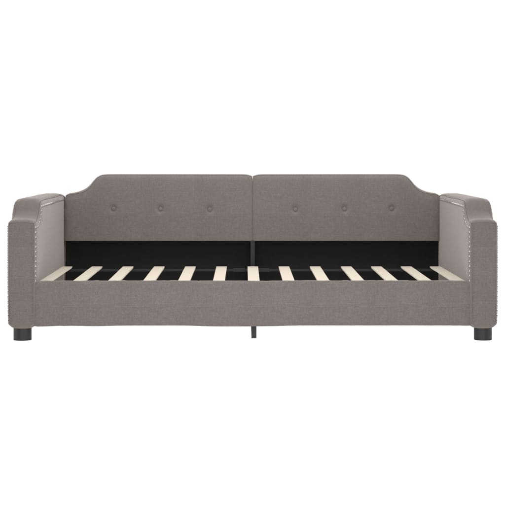 vidaXL Καναπές Κρεβάτι με Στρώμα Taupe 100 x 200 εκ. Υφασμάτινο