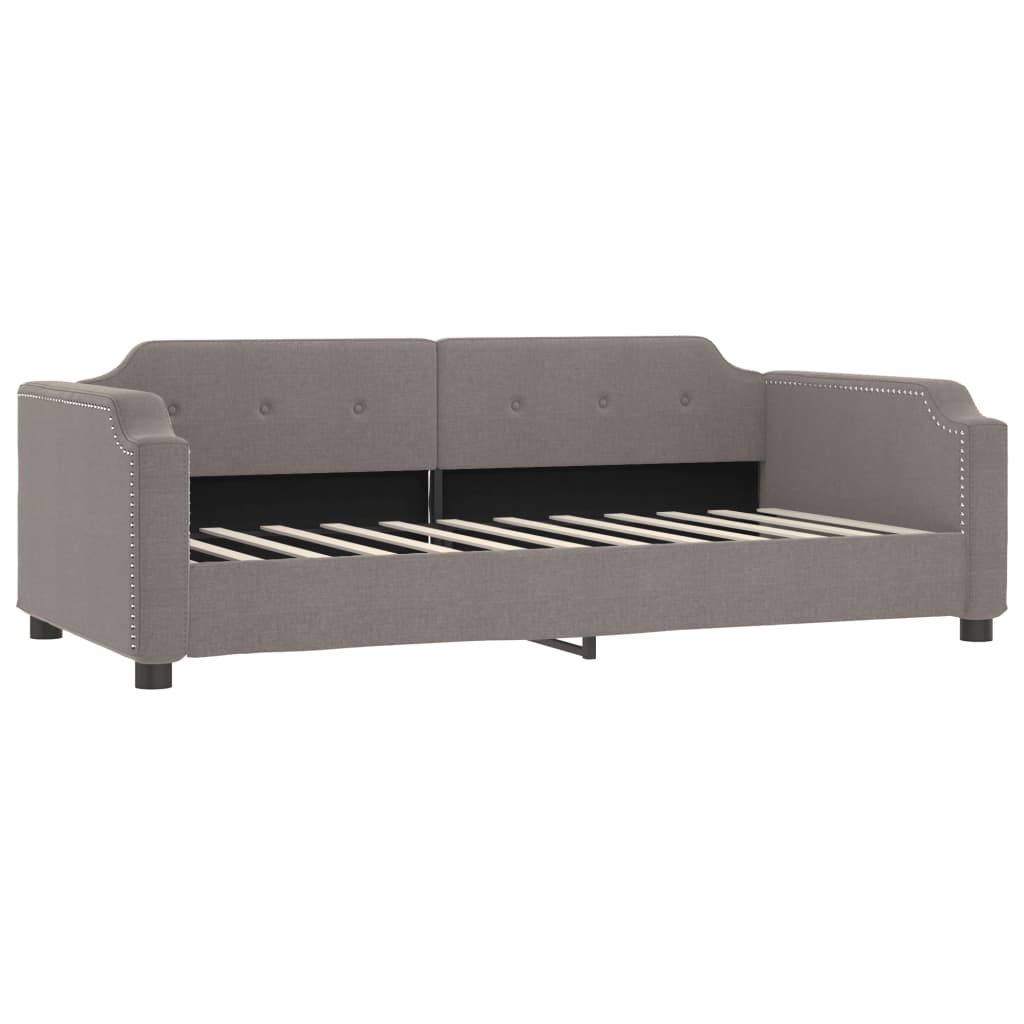 vidaXL Καναπές Κρεβάτι Συρόμενος Taupe 90x200 εκ. Ύφασμα Στρώματα