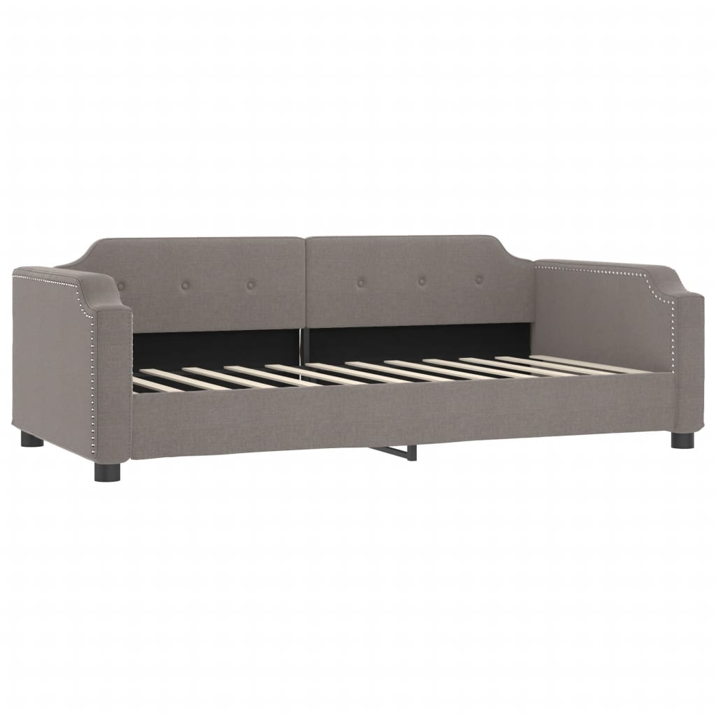 vidaXL Καναπές Κρεβάτι Συρόμενος Taupe 100x200εκ. Υφασμάτινος Στρώματα