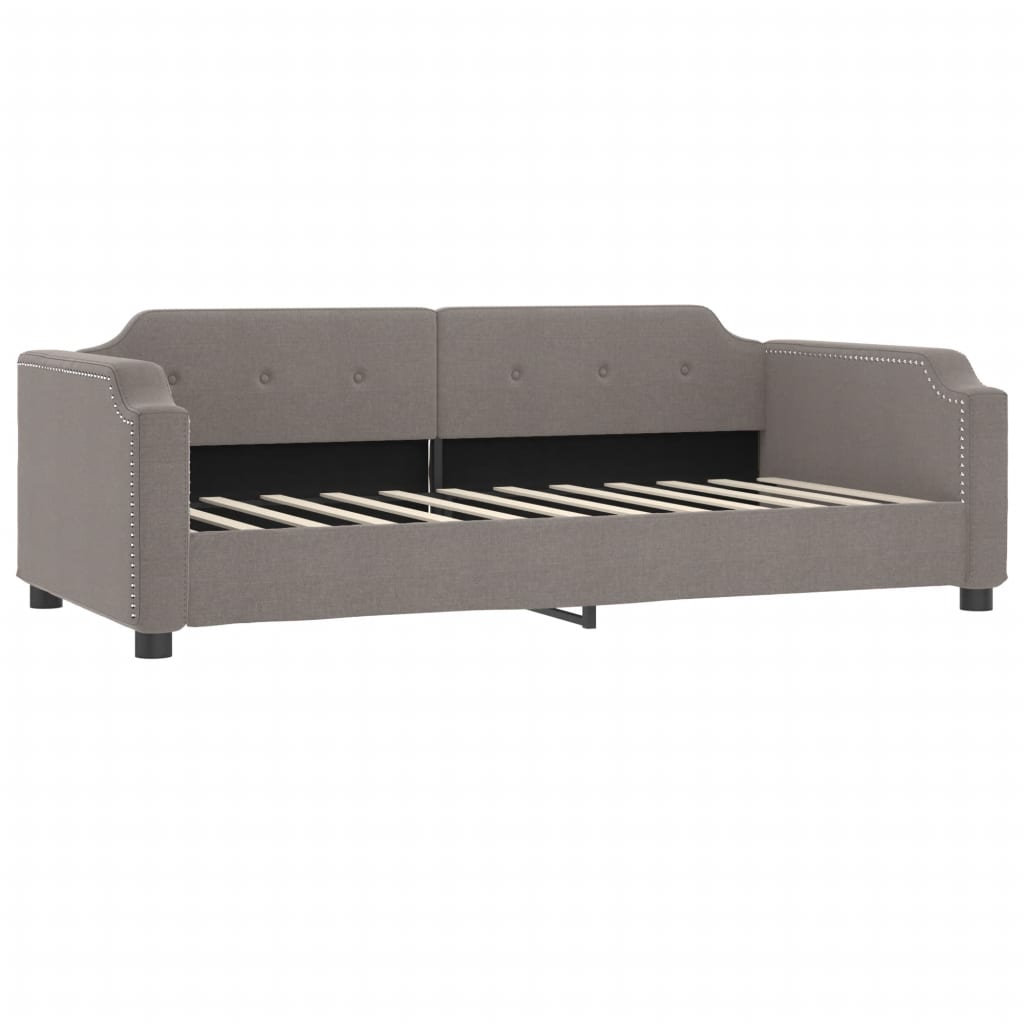 vidaXL Καναπές Κρεβάτι Συρόμενος Taupe 100x200εκ. Υφασμάτινος Συρτάρια