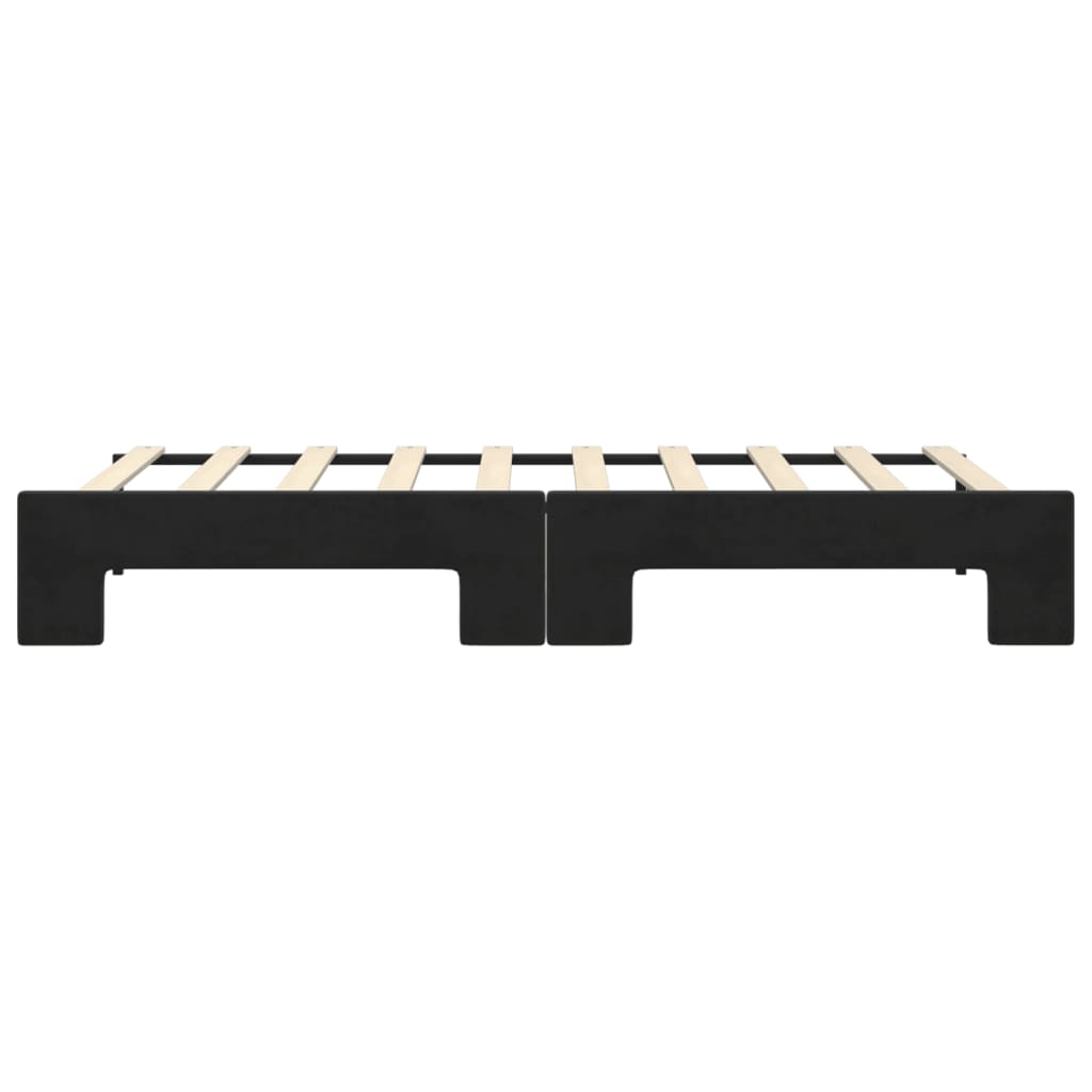 vidaXL Καναπές Κρεβάτι Συρόμενος Μαύρος 90x190 εκ. Βελούδινος