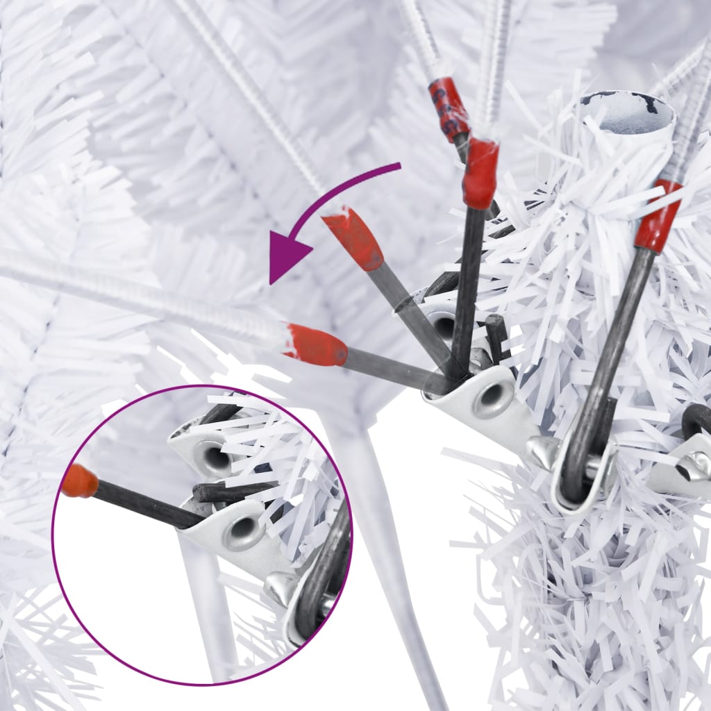 vidaXL Χριστουγεννιάτικο Δέντρο Τεχνητό Αρθρωτό Με Βάση Λευκό 120 εκ.