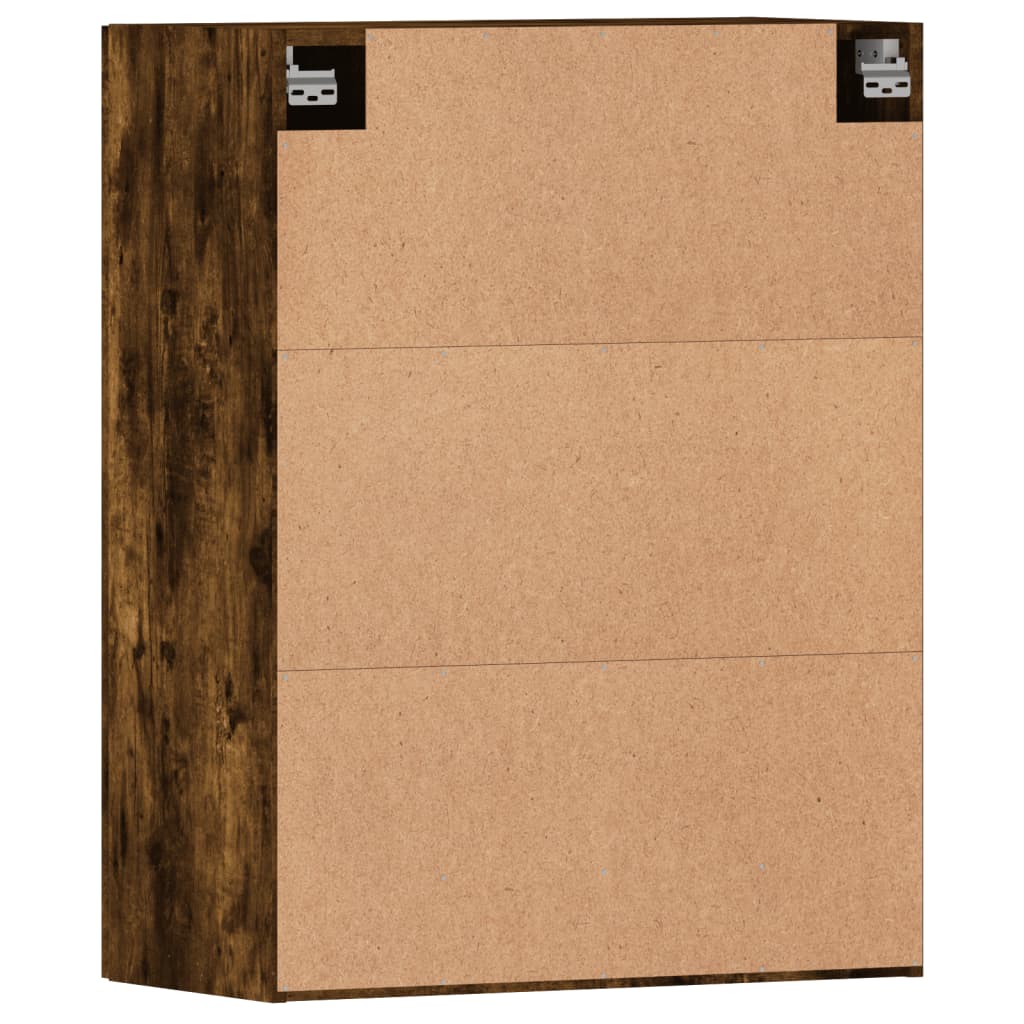 vidaXL Ντουλάπια Τοίχου 2 τεμ. Καπνιστή Δρυς από Επεξεργασμένο Ξύλο