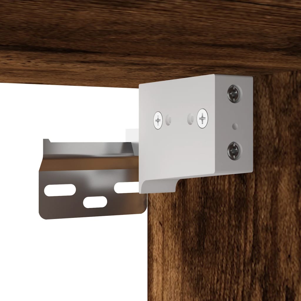 vidaXL Ντουλάπια Τοίχου 2 τεμ. Καπνιστή Δρυς από Επεξεργασμένο Ξύλο