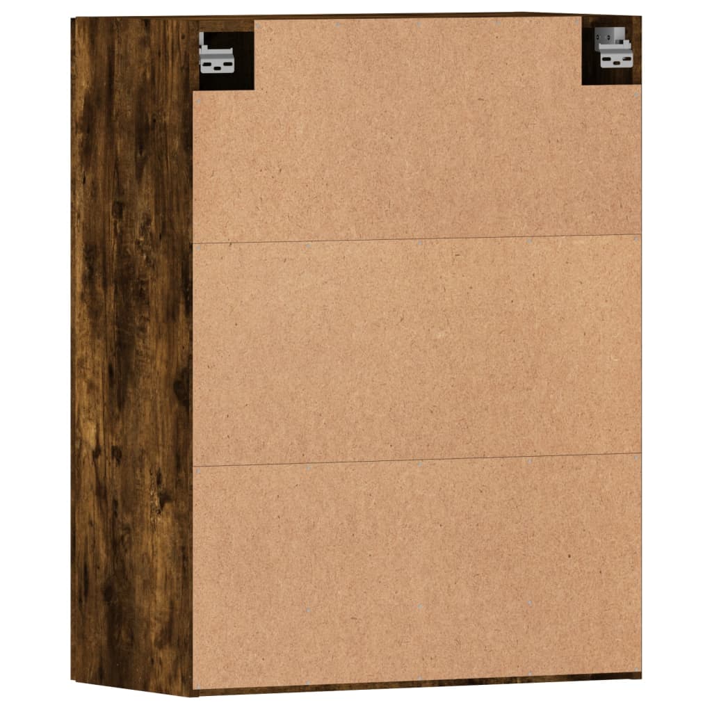 vidaXL Ντουλάπια Τοίχου 2 τεμ. Καπνιστή Δρυς από Επεξεργασμένο Ξύλο