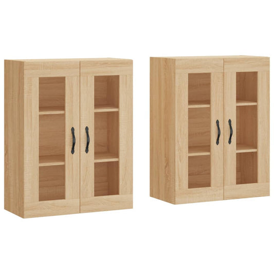 vidaXL Ντουλάπια Τοίχου 2 τεμ. Sonoma Δρυς από Επεξεργασμένο Ξύλο