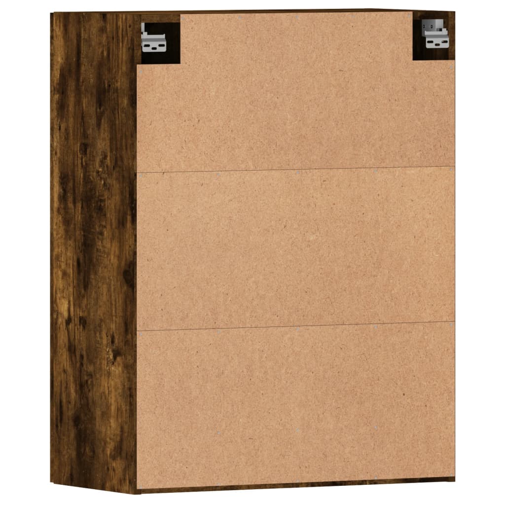 vidaXL Ντουλάπια Τοίχου 2 τεμ. Καπνιστή Δρυς από Επεξεργασμένο Ξύλο