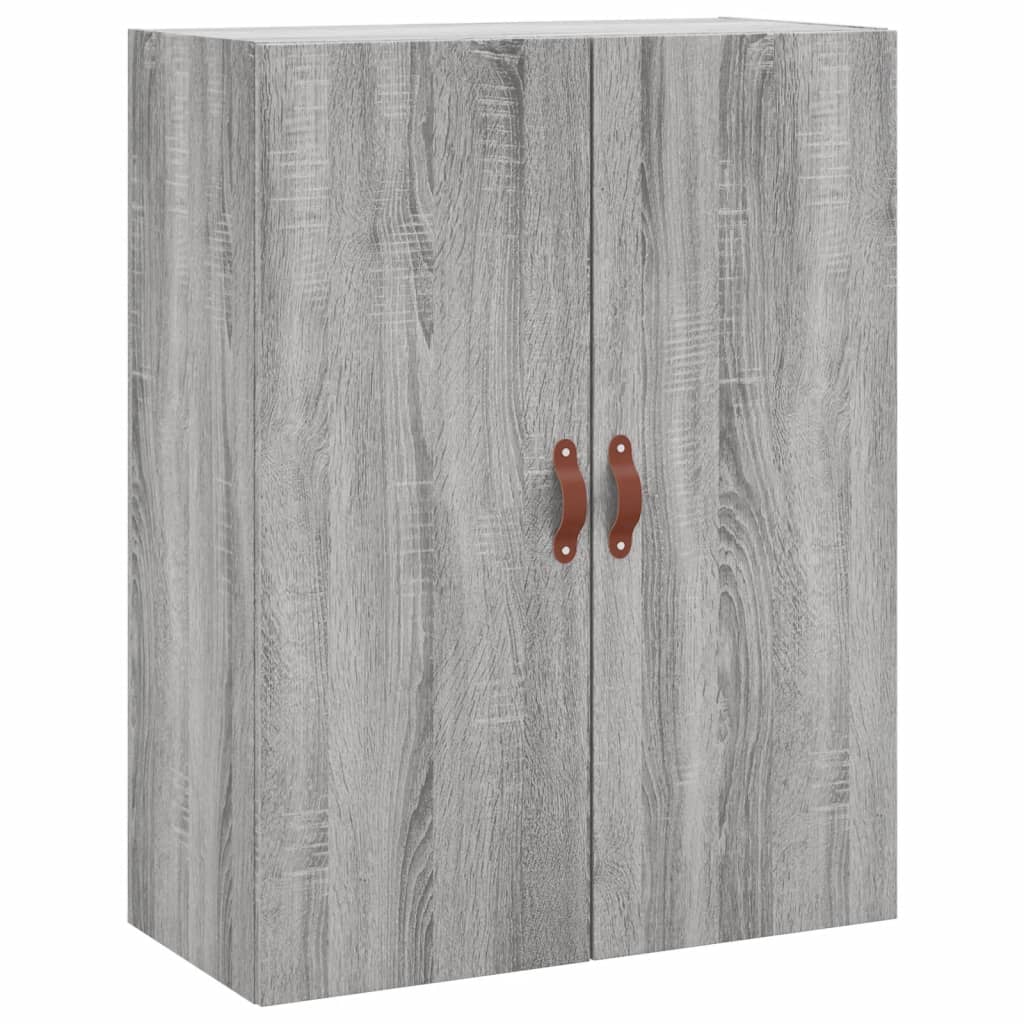 vidaXL Ντουλάπι Γκρι Sonoma 69,5 x 34 x 180 εκ. Επεξεργασμένο Ξύλο