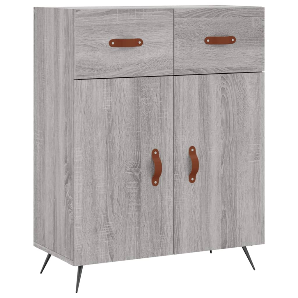 vidaXL Ντουλάπι Γκρι Sonoma 69,5 x 34 x 180 εκ. Επεξεργασμένο Ξύλο