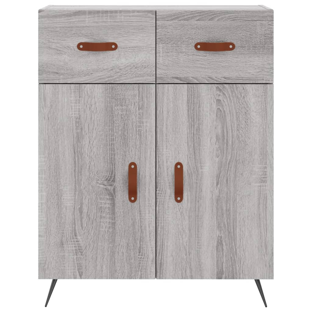 vidaXL Ντουλάπι Γκρι Sonoma 69,5 x 34 x 180 εκ. Επεξεργασμένο Ξύλο