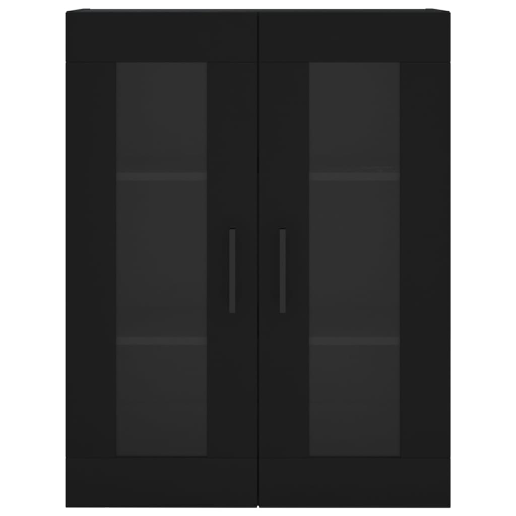 vidaXL Ντουλάπι Μαύρο 69,5x34x180 εκ. από Επεξεργασμένο Ξύλο