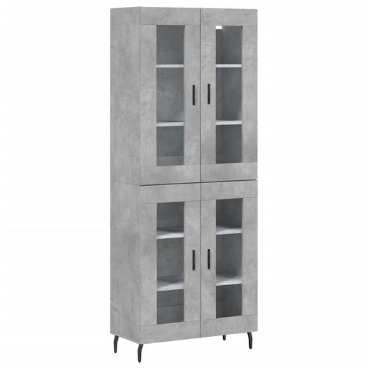 vidaXL Ντουλάπι Γκρι Σκυροδέματος 69,5x34x180 εκ. Επεξεργασμένο Ξύλο