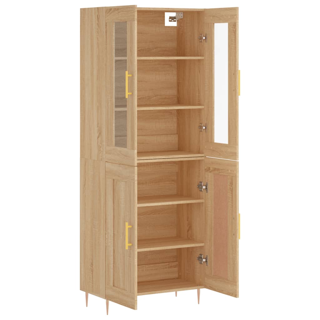 vidaXL Ντουλάπι Sonoma δρυς 69,5 x 34 x 180 εκ. από Επεξεργασμένο Ξύλο