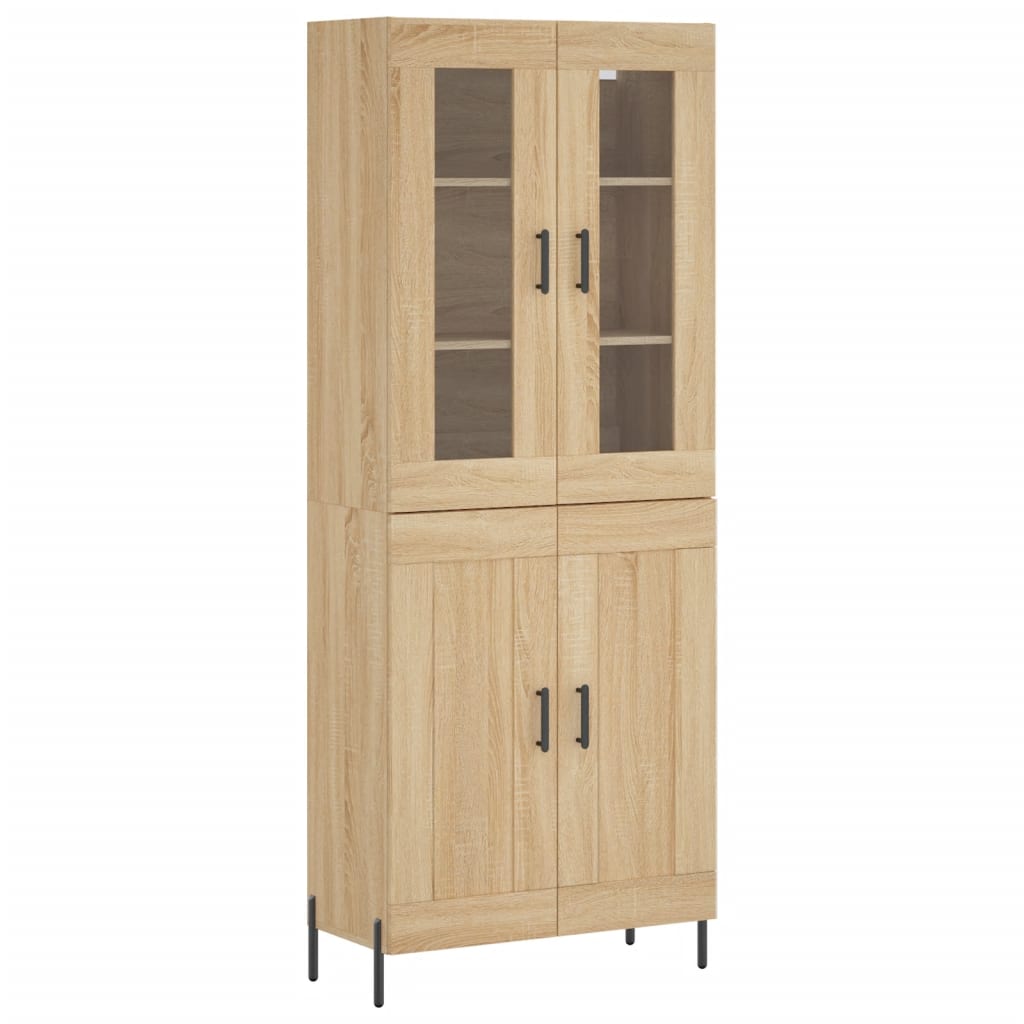 vidaXL Ντουλάπι Sonoma δρυς 69,5 x 34 x 180 εκ. από Επεξεργασμένο Ξύλο