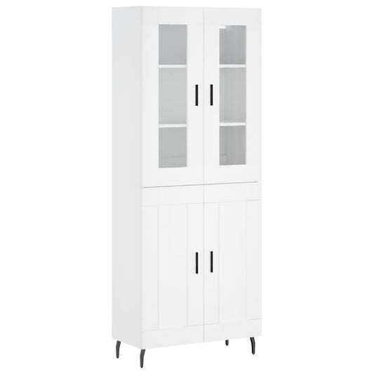 vidaXL Ντουλάπι Λευκό 69,5x34x180 εκ. από Επεξεργασμένο Ξύλο