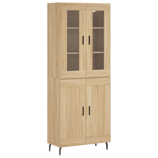 vidaXL Ντουλάπι Sonoma δρυς 69,5 x 34 x 180 εκ. από Επεξεργασμένο Ξύλο