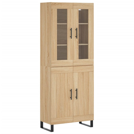 vidaXL Ντουλάπι Sonoma δρυς 69,5 x 34 x 180 εκ. από Επεξεργασμένο Ξύλο
