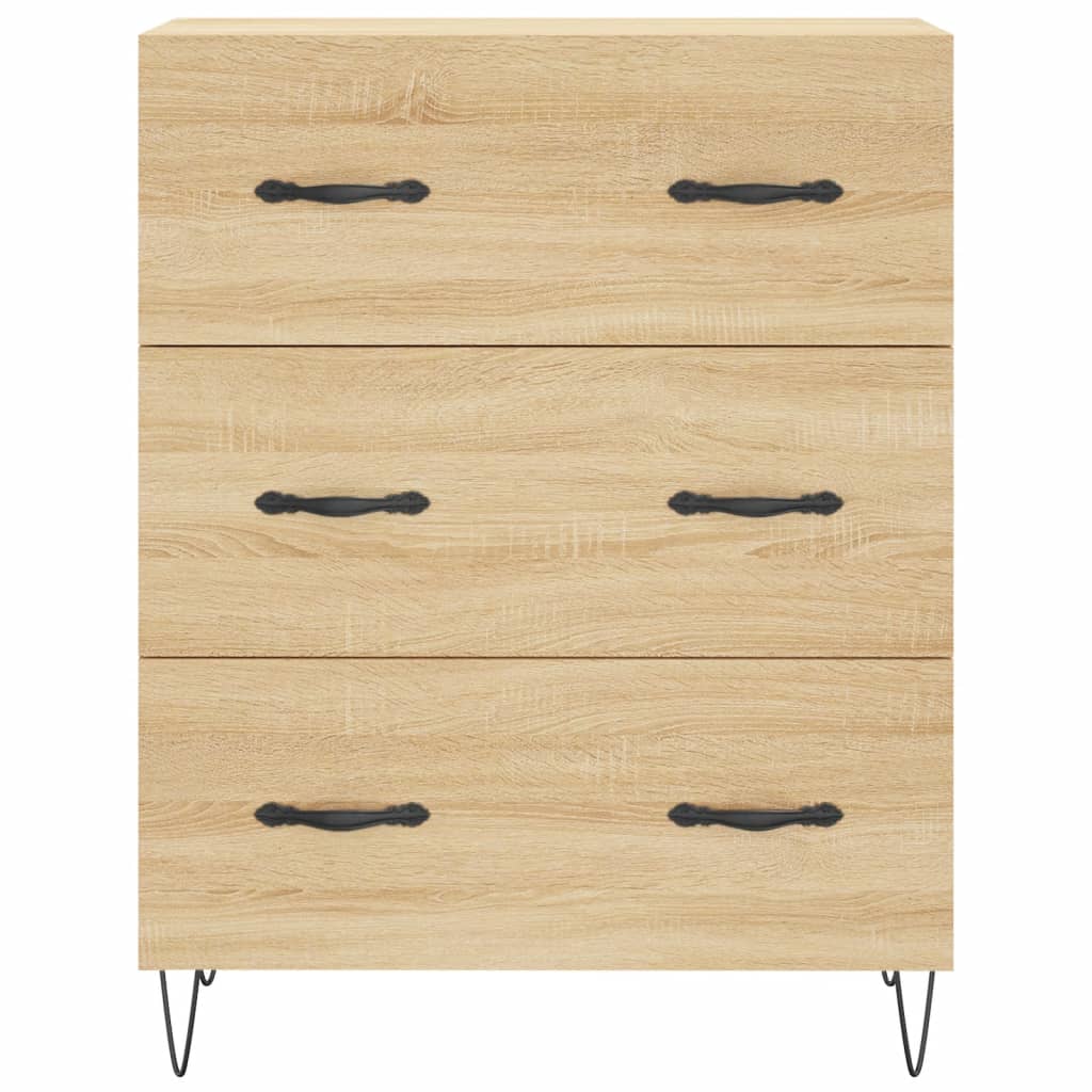 vidaXL Ντουλάπι Sonoma δρυς 69,5 x 34 x 180 εκ. από Επεξεργασμένο Ξύλο
