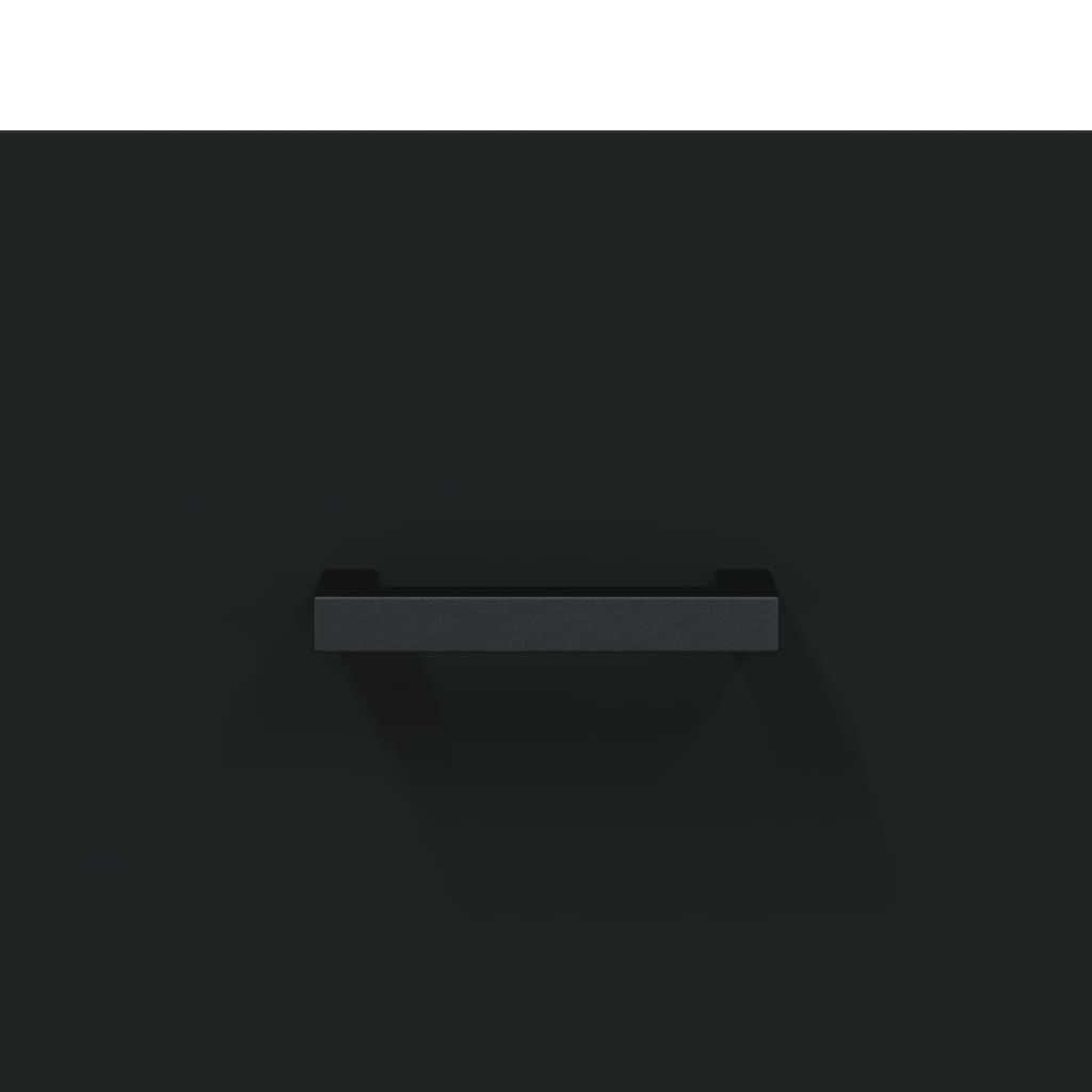 vidaXL Ντουλάπι Μαύρο 69,5x34x180 εκ. από Επεξεργασμένο Ξύλο