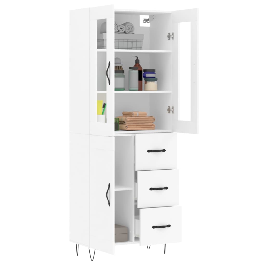 vidaXL Ντουλάπι Λευκό 69,5x34x180 εκ. από Επεξεργασμένο Ξύλο