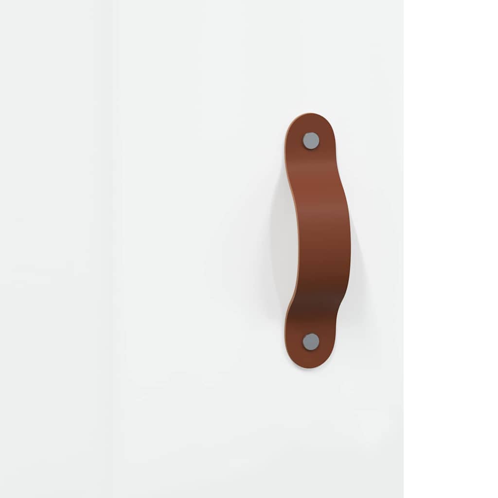 vidaXL Ντουλάπι Γυαλ. Λευκό 34,5 x 34 x 180 εκ. από Επεξεργασμένο Ξύλο