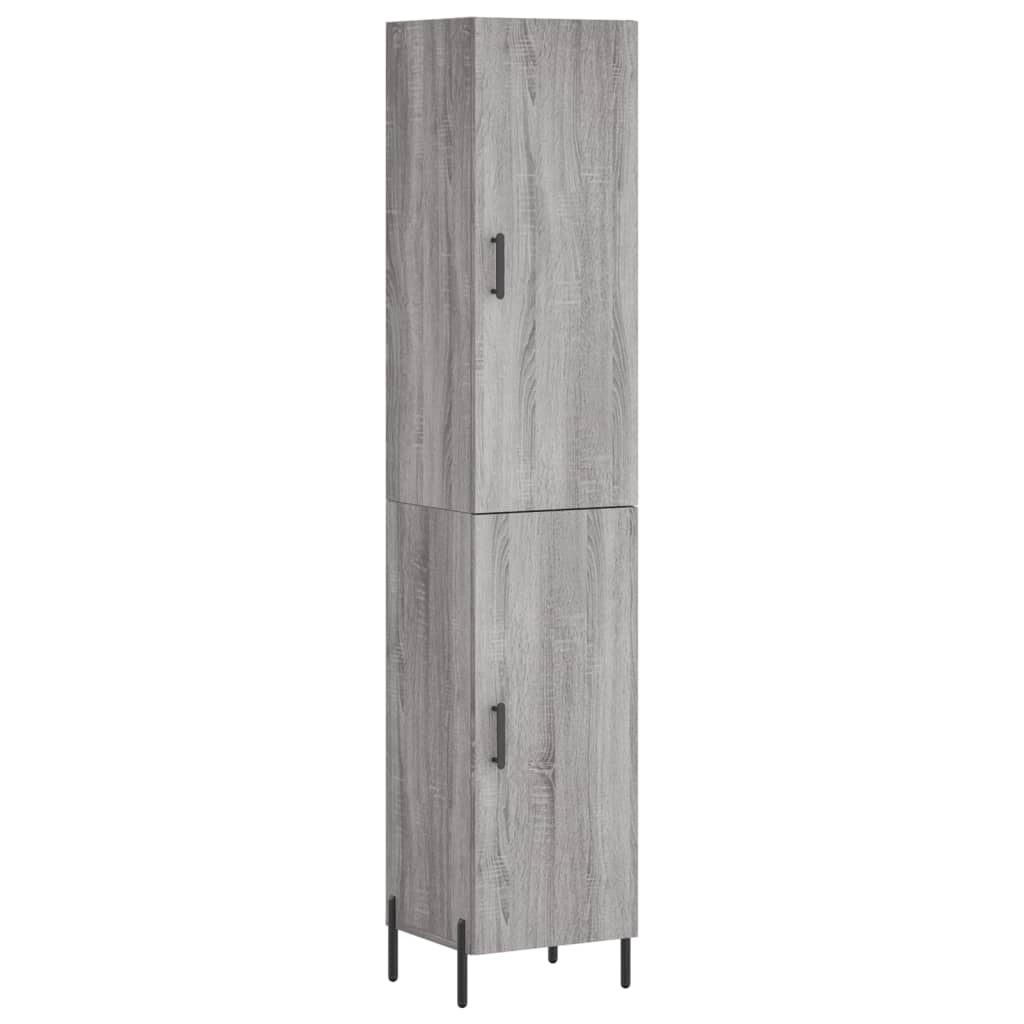 vidaXL Μπουφές Sonoma Γκρι 34,5 x 34 x 180 εκ. από Επεξεργασμένο Ξύλο