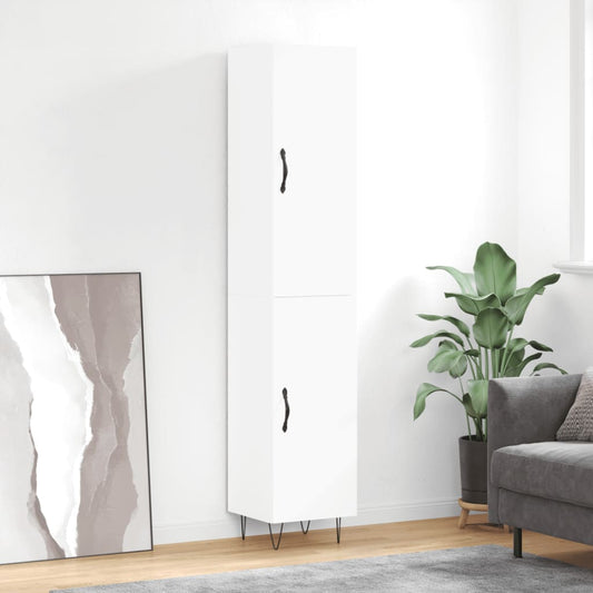 vidaXL Ντουλάπι Λευκό 34,5 x 34 x 180 εκ. από Επεξεργασμένο Ξύλο