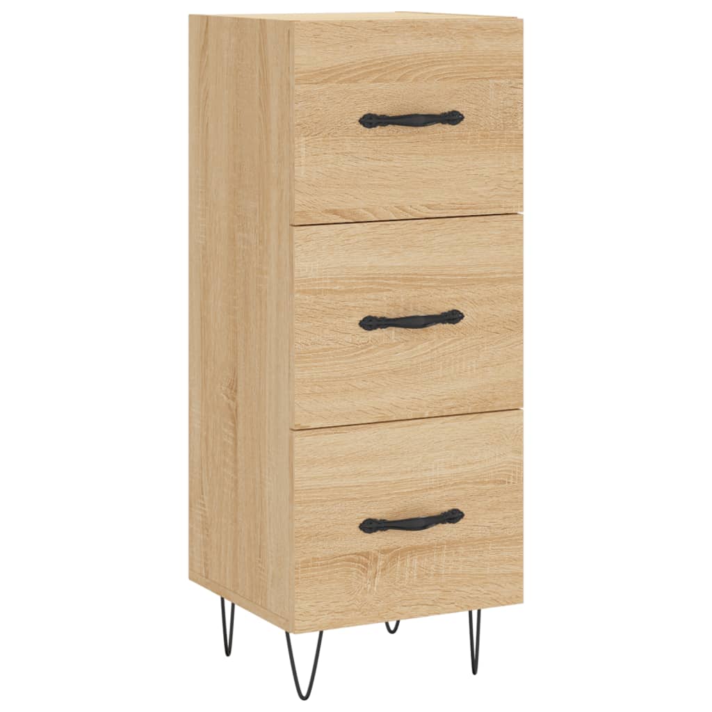 vidaXL Μπουφές Sonoma δρυς 34,5 x 34 x 180 εκ. από Επεξεργασμένο Ξύλο