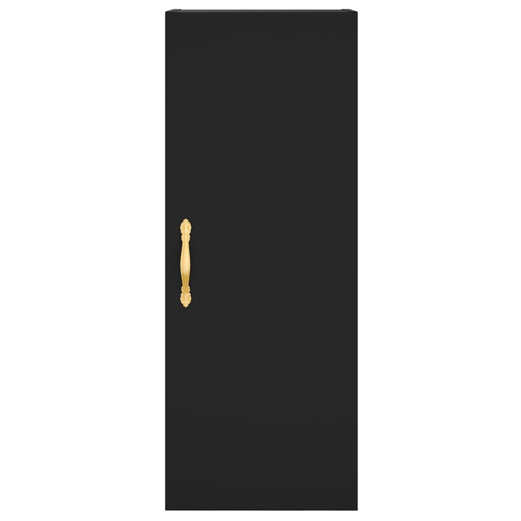 vidaXL Ντουλάπι Μαύρο 34,5 x 34 x 180 εκ. από Επεξεργασμένο Ξύλο