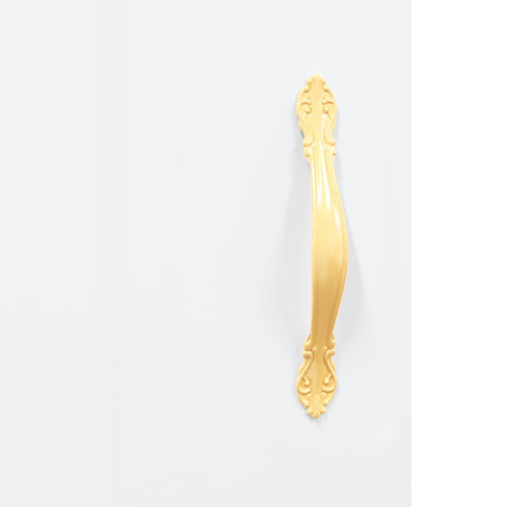 vidaXL Ντουλάπι Γυαλ. Λευκό 34,5 x 34 x 180 εκ. από Επεξεργασμένο Ξύλο