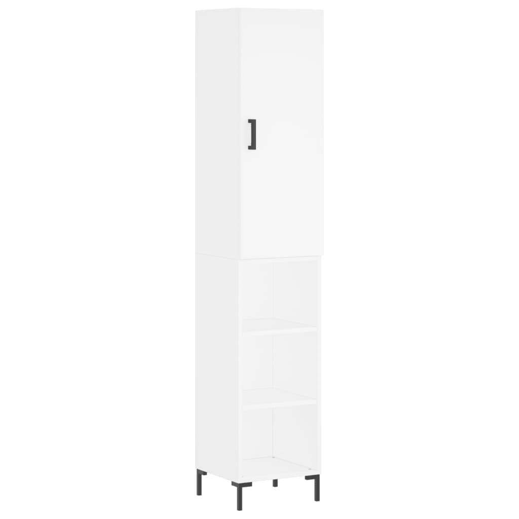 vidaXL Ντουλάπι Λευκό 34,5 x 34 x 180 εκ. από Επεξεργασμένο Ξύλο