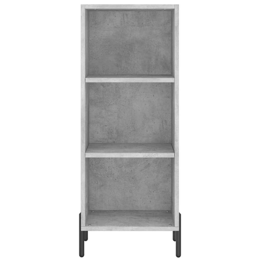 vidaXL Ντουλάπι Γκρι Σκυροδέματος 34,5x34x180 εκ. Επεξεργασμένο Ξύλο