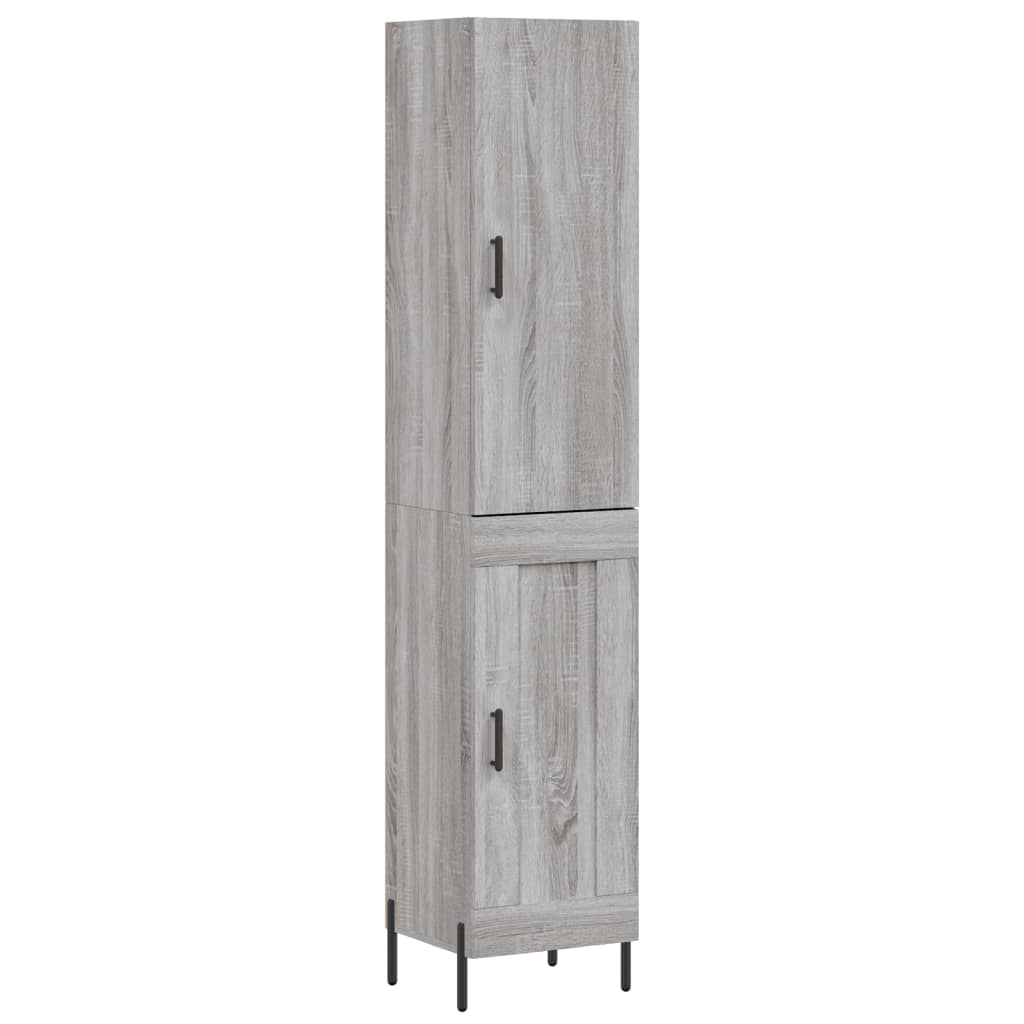 vidaXL Μπουφές Sonoma Γκρι 34,5 x 34 x 180 εκ. από Επεξεργασμένο Ξύλο