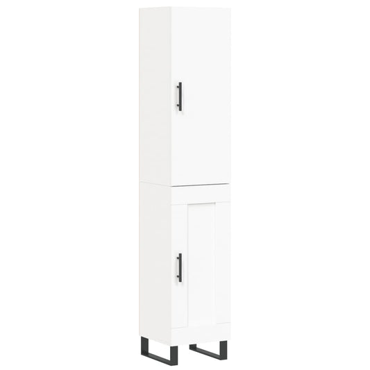 vidaXL Ντουλάπι Λευκό 34,5 x 34 x 180 εκ. από Επεξεργασμένο Ξύλο