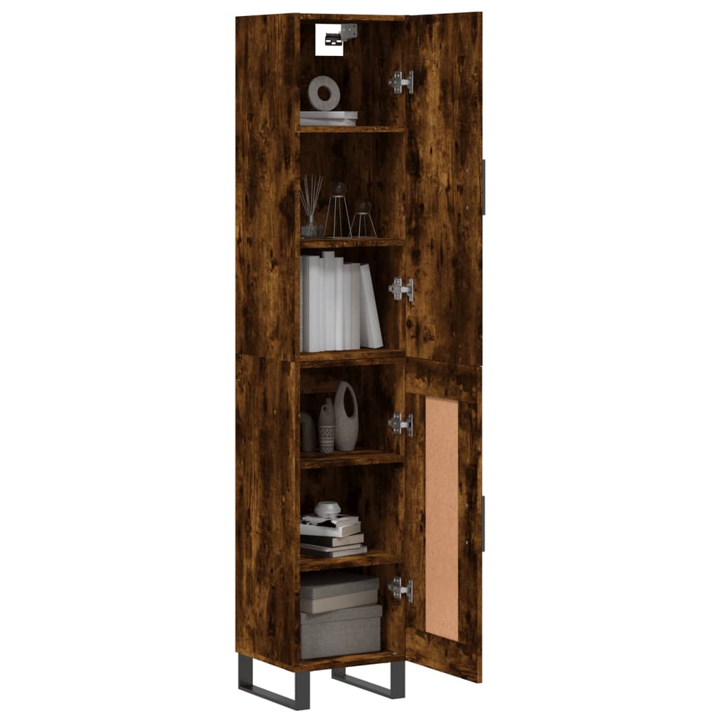 vidaXL Ντουλάπι Καπνιστή δρυς 34,5x34x180 εκ. από Επεξεργασμένο Ξύλο