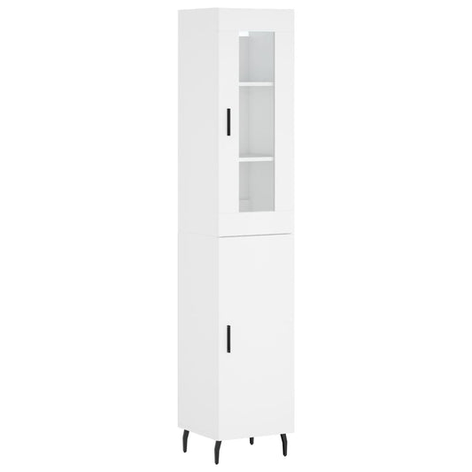 vidaXL Ντουλάπι Λευκό 34,5 x 34 x 180 εκ. από Επεξεργασμένο Ξύλο