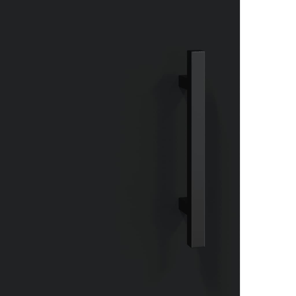 vidaXL Ντουλάπι Μαύρο 69,5x34x180 εκ. από Επεξεργασμένο Ξύλο