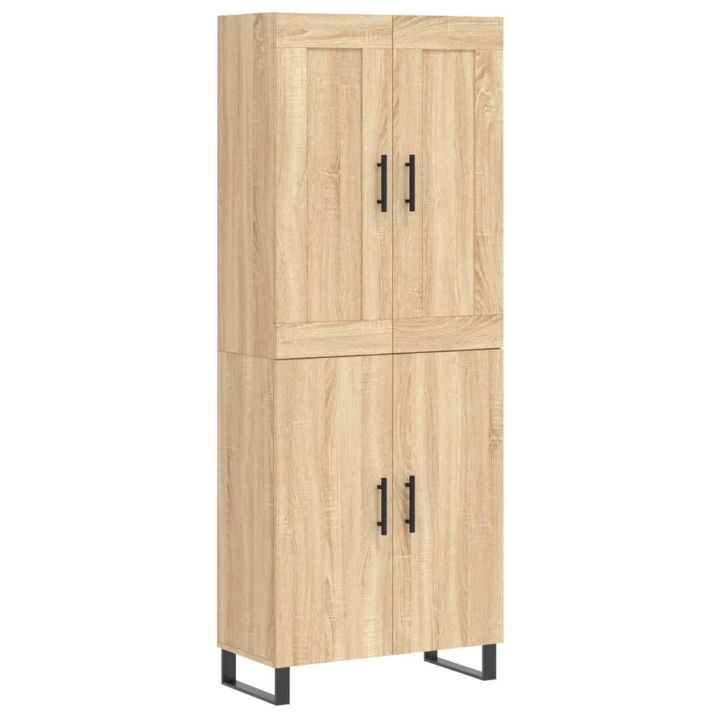 vidaXL Ντουλάπι Sonoma δρυς 69,5 x 34 x 180 εκ. από Επεξεργασμένο Ξύλο